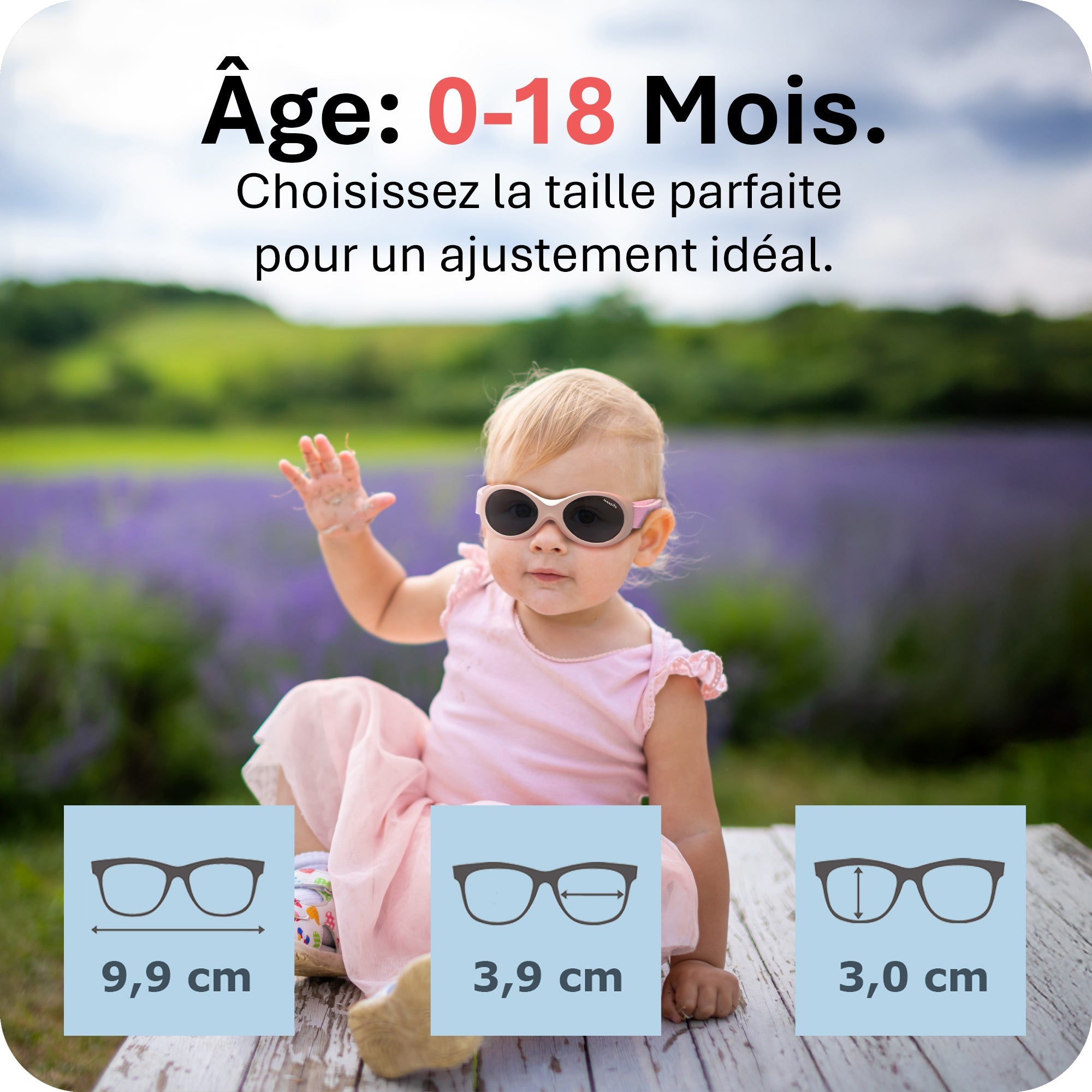 BABY SURFER | 0 - 18 mois - MAUSITO - Kindersonnenbrillen für Jungen und Mädchen