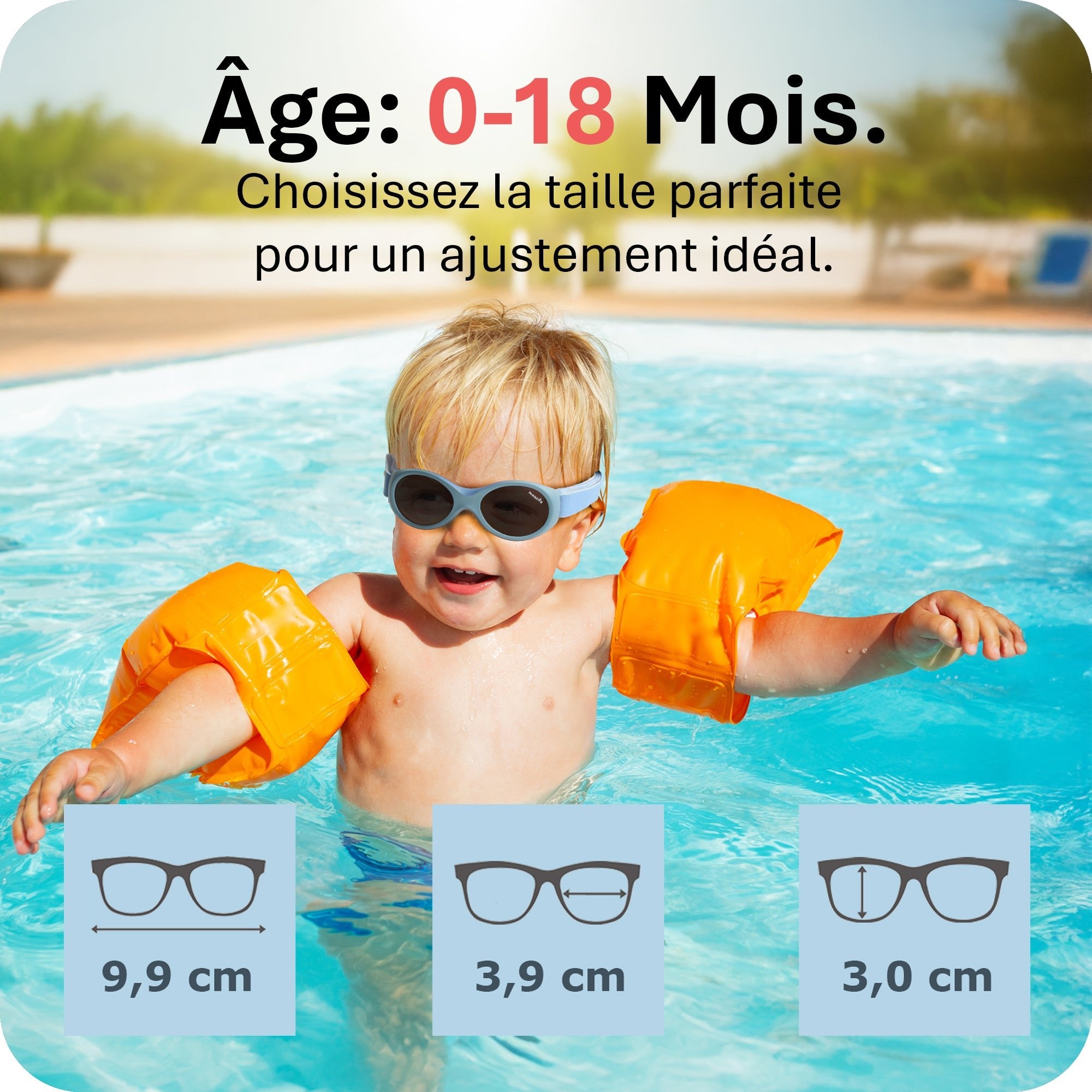 BABY SURFER | 0 - 18 mois - MAUSITO - Kindersonnenbrillen für Jungen und Mädchen