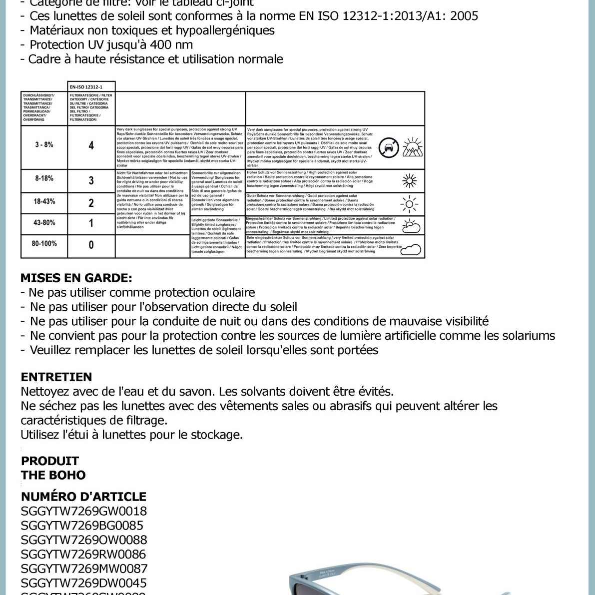 THE BOHO | 3 - 6 ans & 6 - 10 ans - MAUSITO - Kindersonnenbrillen für Jungen und Mädchen