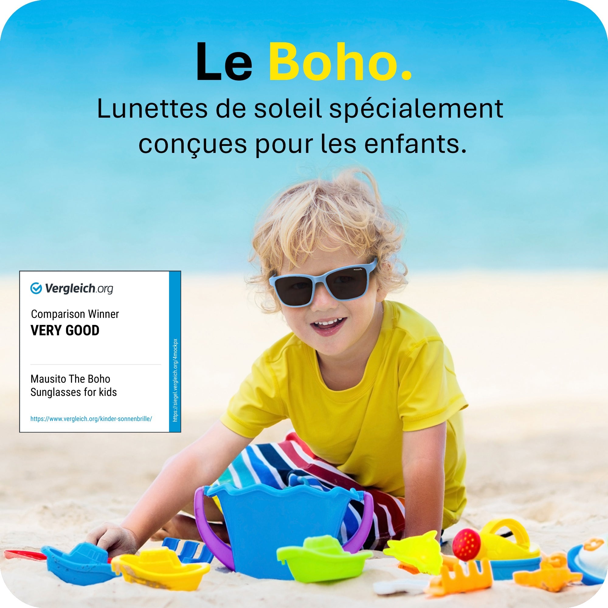 THE BOHO | 3 - 6 ans & 6 - 10 ans - MAUSITO - Kindersonnenbrillen für Jungen und Mädchen