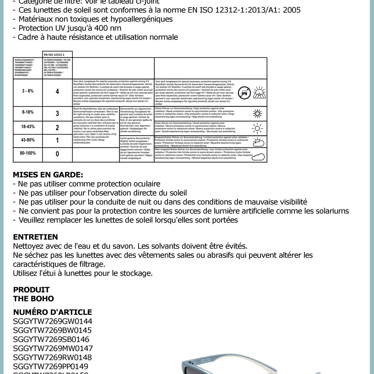 THE BOHO | 3 - 6 ans & 6 - 10 ans - MAUSITO - Kindersonnenbrillen für Jungen und Mädchen