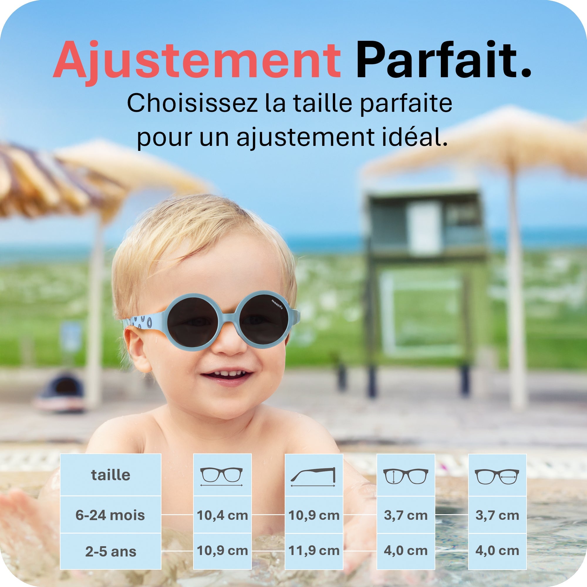 THE HIPPIE | 6 - 24 mois & 2 - 5 ans - MAUSITO - Kindersonnenbrillen für Jungen und Mädchen