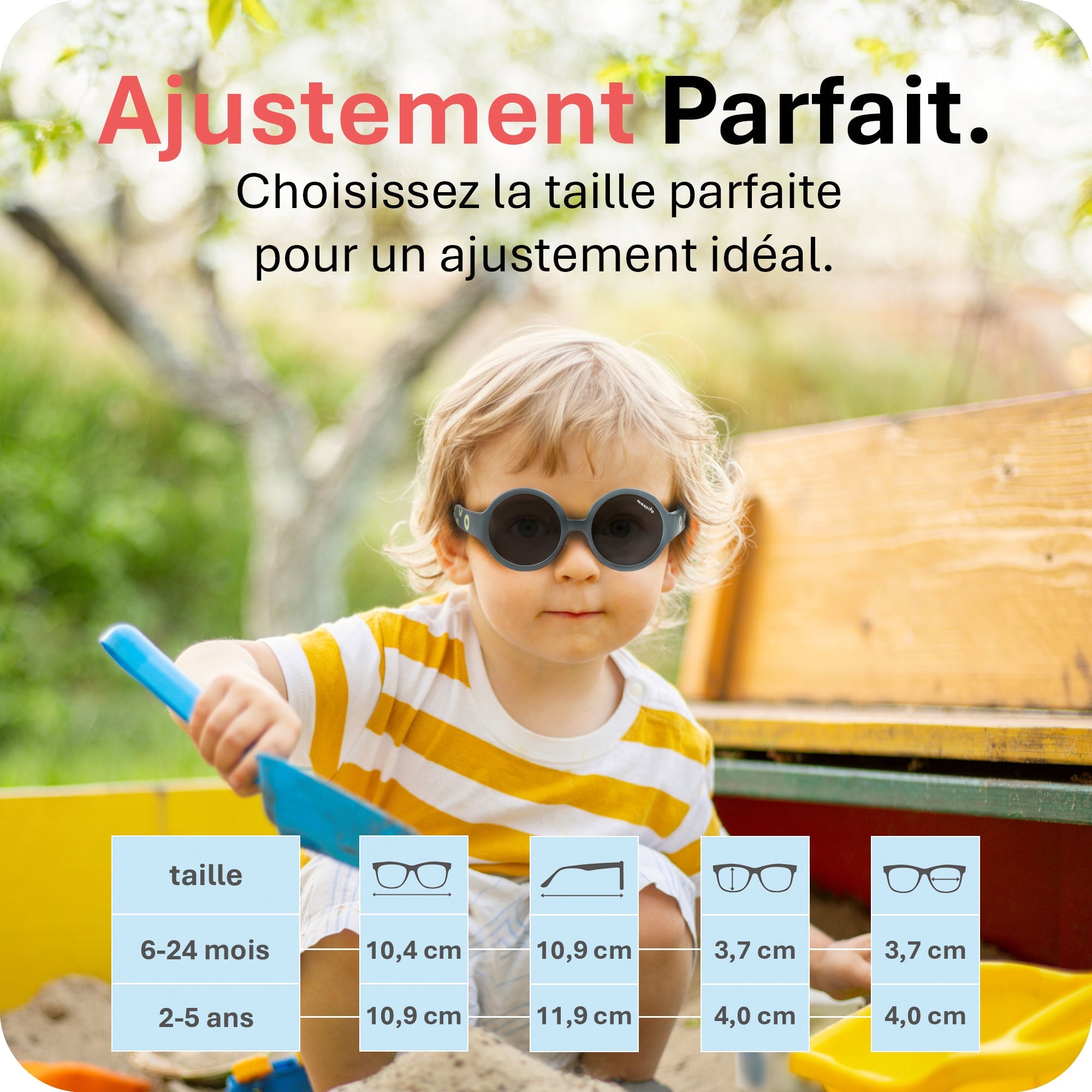 THE HIPPIE | 6 - 24 mois & 2 - 5 ans - MAUSITO - Kindersonnenbrillen für Jungen und Mädchen