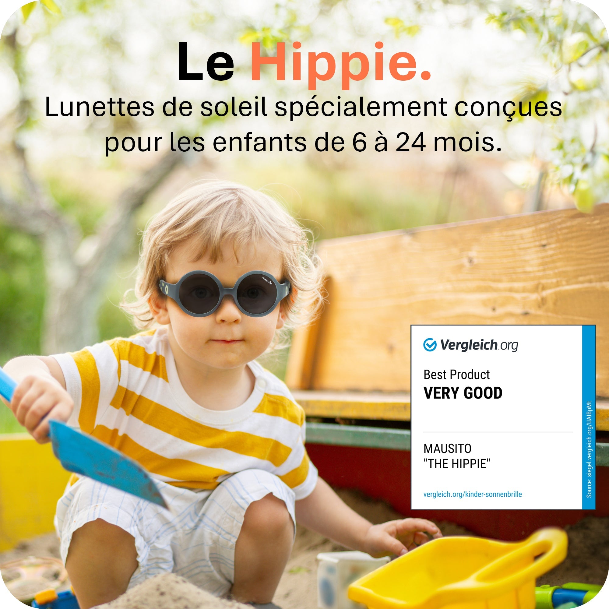 THE HIPPIE | 6 - 24 mois & 2 - 5 ans - MAUSITO - Kindersonnenbrillen für Jungen und Mädchen