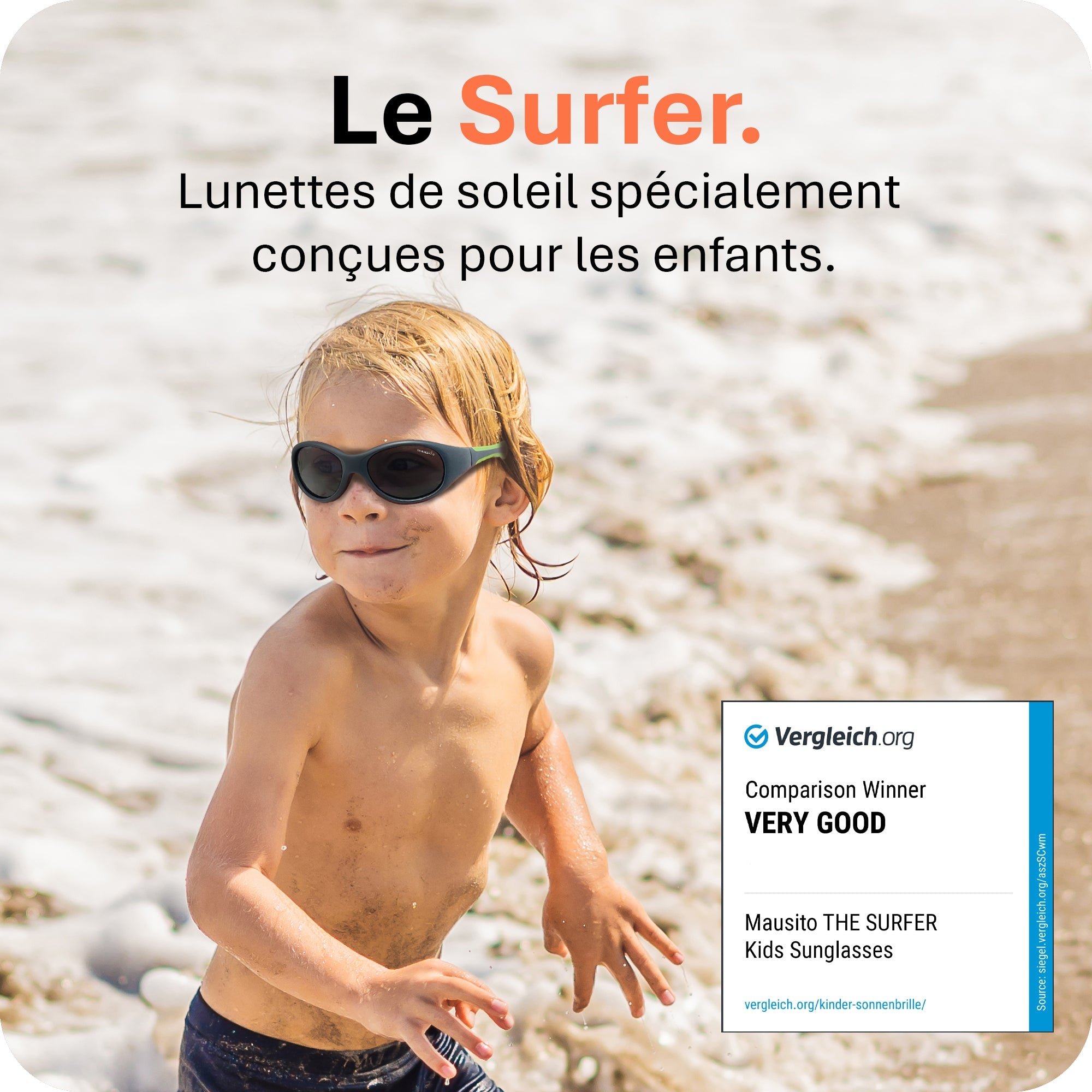 THE SURFER | 2 - 4 ans & 5 - 8 ans - MAUSITO - Kindersonnenbrillen für Jungen und Mädchen