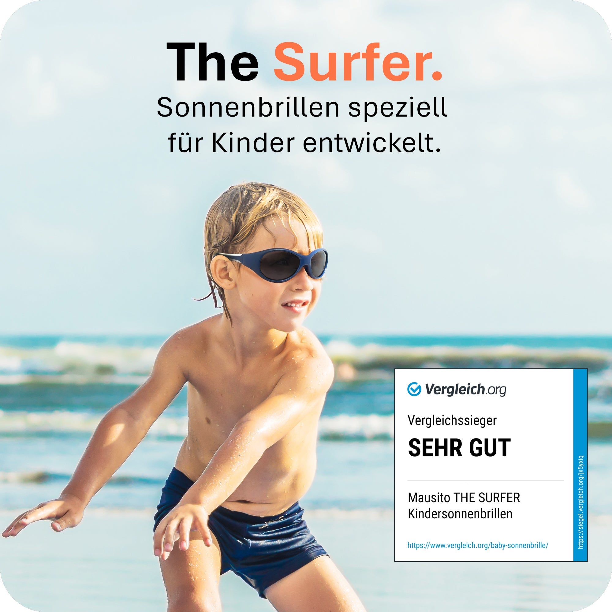 THE SURFER | 2 - 4 ans & 5 - 8 ans - MAUSITO - Kindersonnenbrillen für Jungen und Mädchen