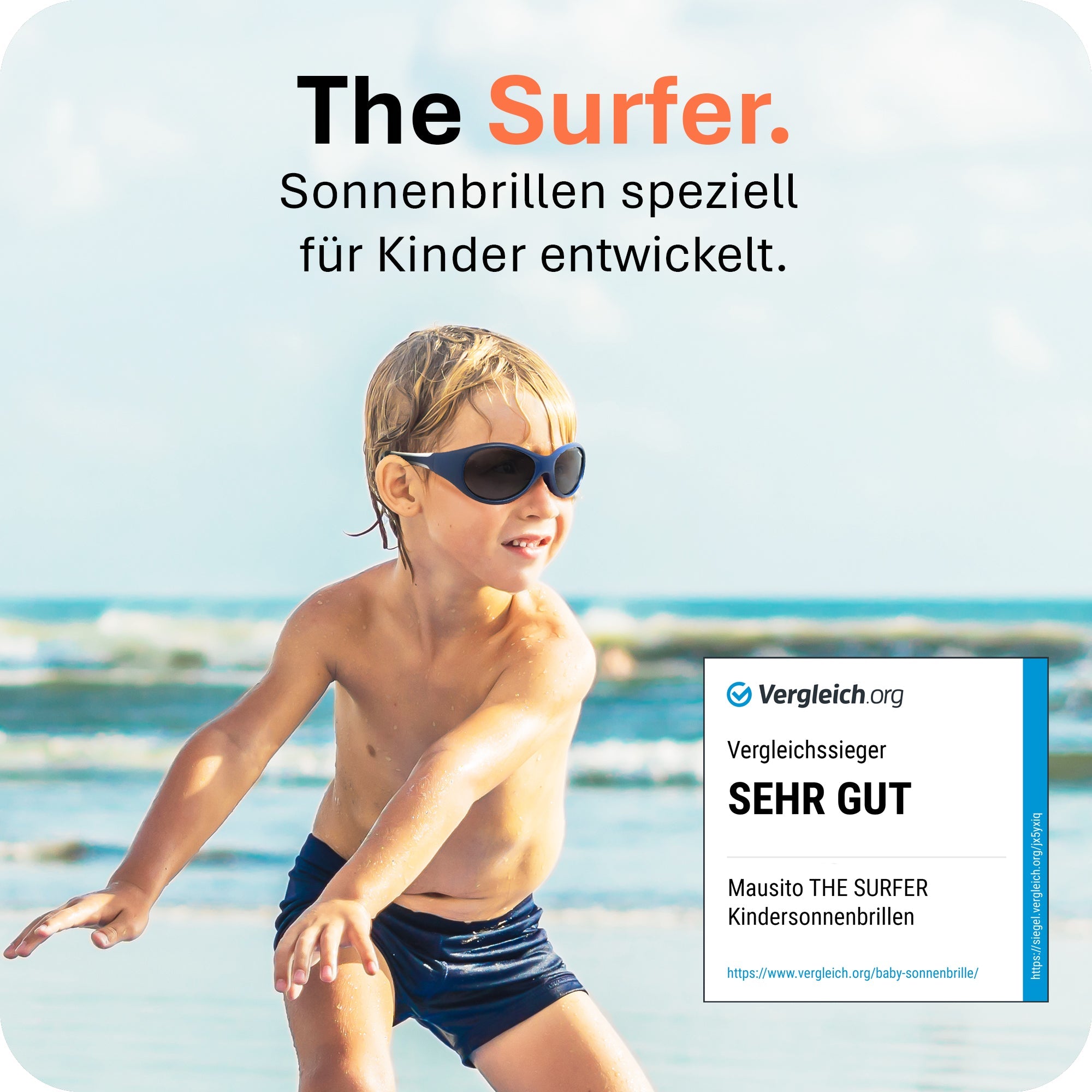 THE SURFER | 2 - 4 ans & 5 - 8 ans - MAUSITO - Kindersonnenbrillen für Jungen und Mädchen