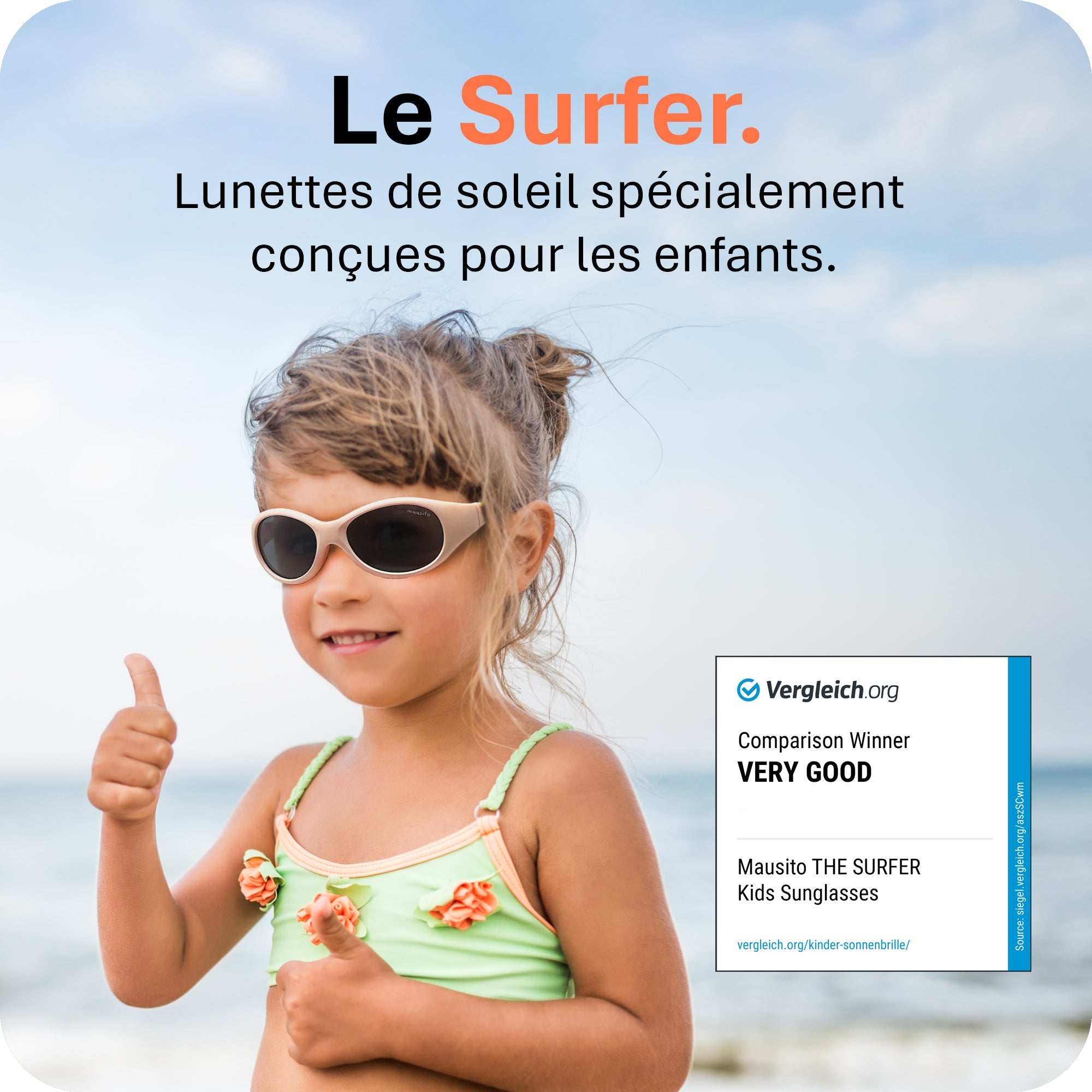 THE SURFER | 2 - 4 ans & 5 - 8 ans - MAUSITO - Kindersonnenbrillen für Jungen und Mädchen