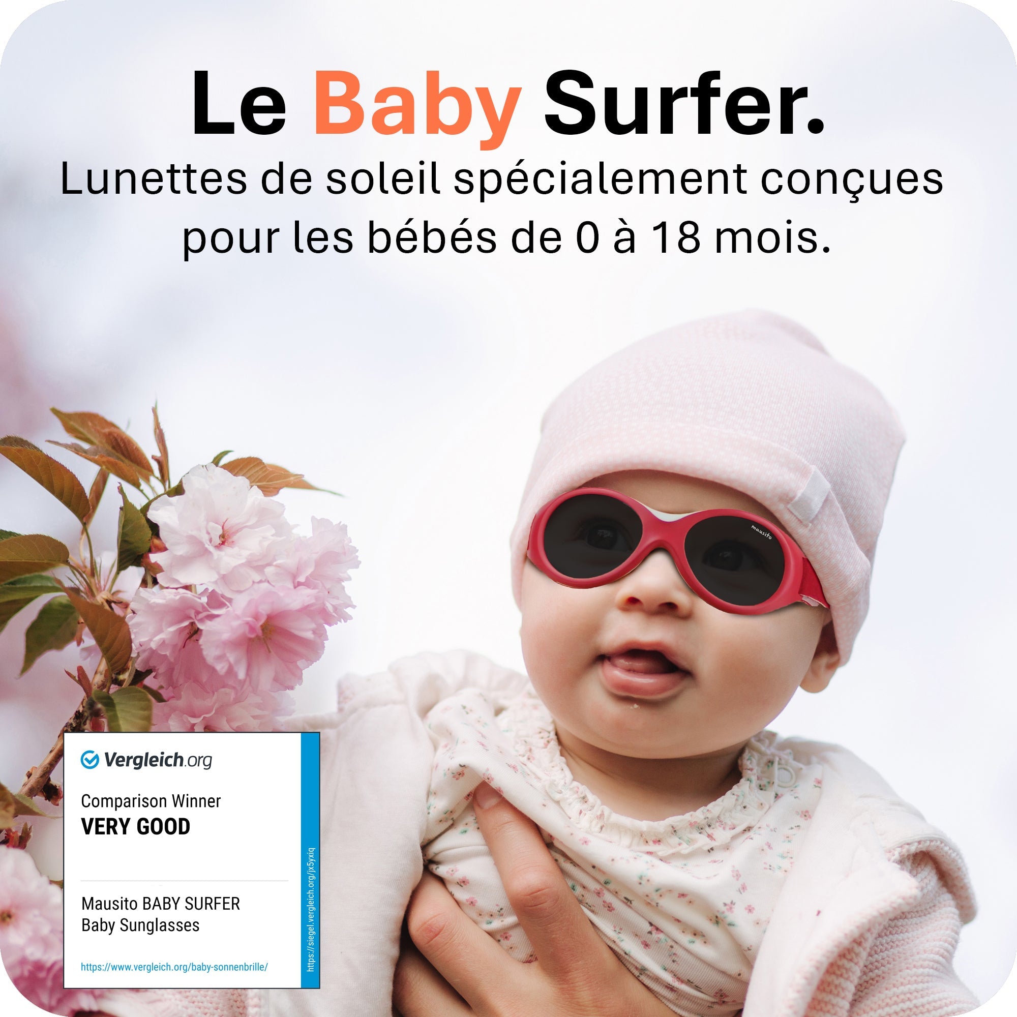 BABY SURFER | 0 - 18 mois - MAUSITO - Kindersonnenbrillen für Jungen und Mädchen